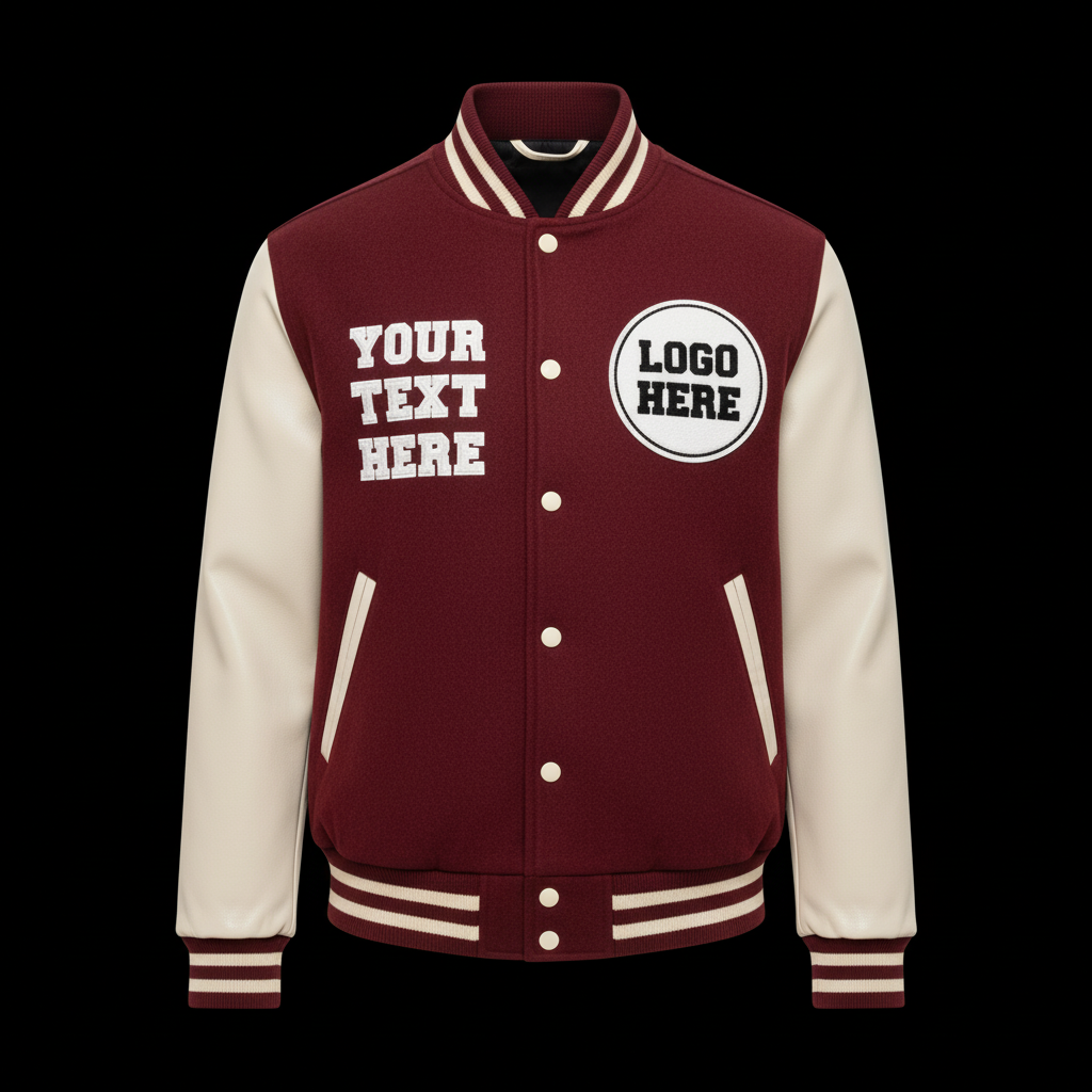 Burgundy / Cream front